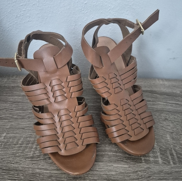 Madden Girl Shoes - Madden Girl Strappy Brown Gladiator Reine Heels